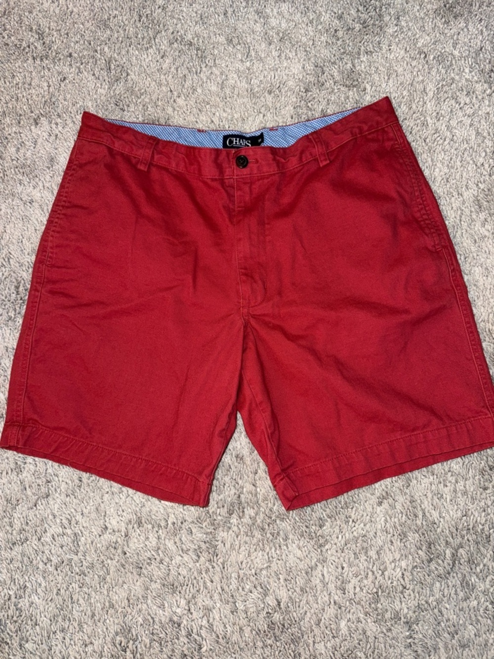 Chaps Red Flat Front Men's Shorts preppy golf casual colorful men’s 36 GUC